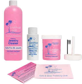 Caribbean Gem Ultra Jewelry Cleaner Kit with Cloths - Now with (Free USA Shipping)