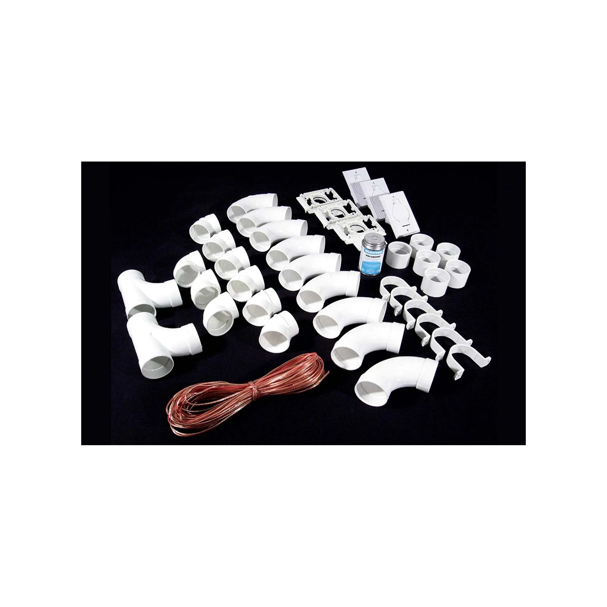 Central Vacuum Inlet Installation Kit for all Homes with 2  Inches PVC Piping