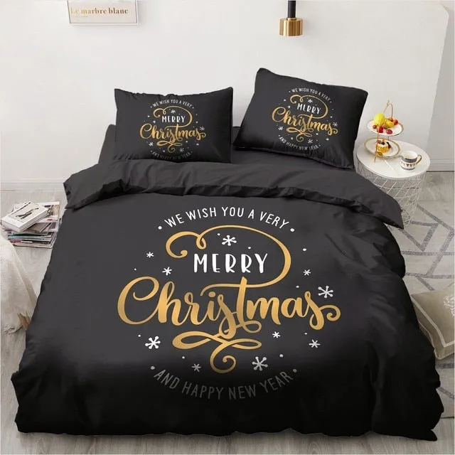 Christmas Holiday Duvet Cover 3D Bedding Set Twin Full-Queen King