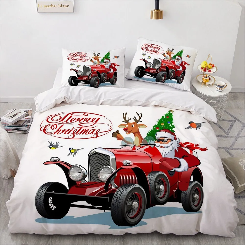 Christmas Holiday Duvet Cover 3D Bedding Set Twin Full-Queen King