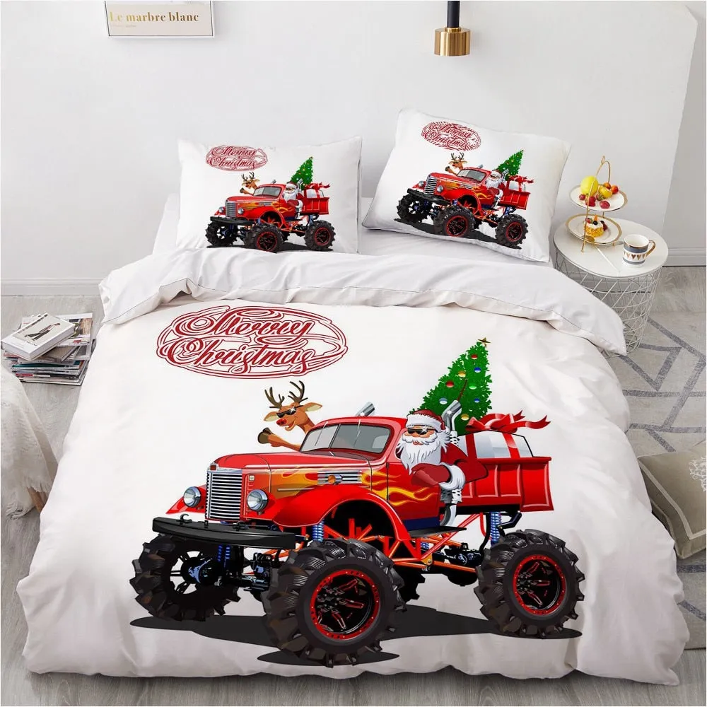 Christmas Holiday Duvet Cover 3D Bedding Set Twin Full-Queen King