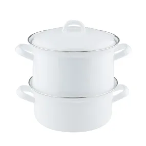 Classic Lidded Steamer Set 18cm/2L White