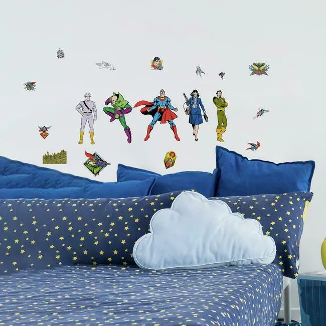 Classic Superman Characters Peel And Stick Wall Decals