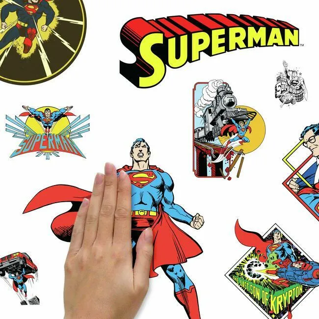 Classic Superman Characters Peel And Stick Wall Decals