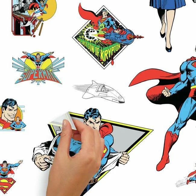 Classic Superman Characters Peel And Stick Wall Decals