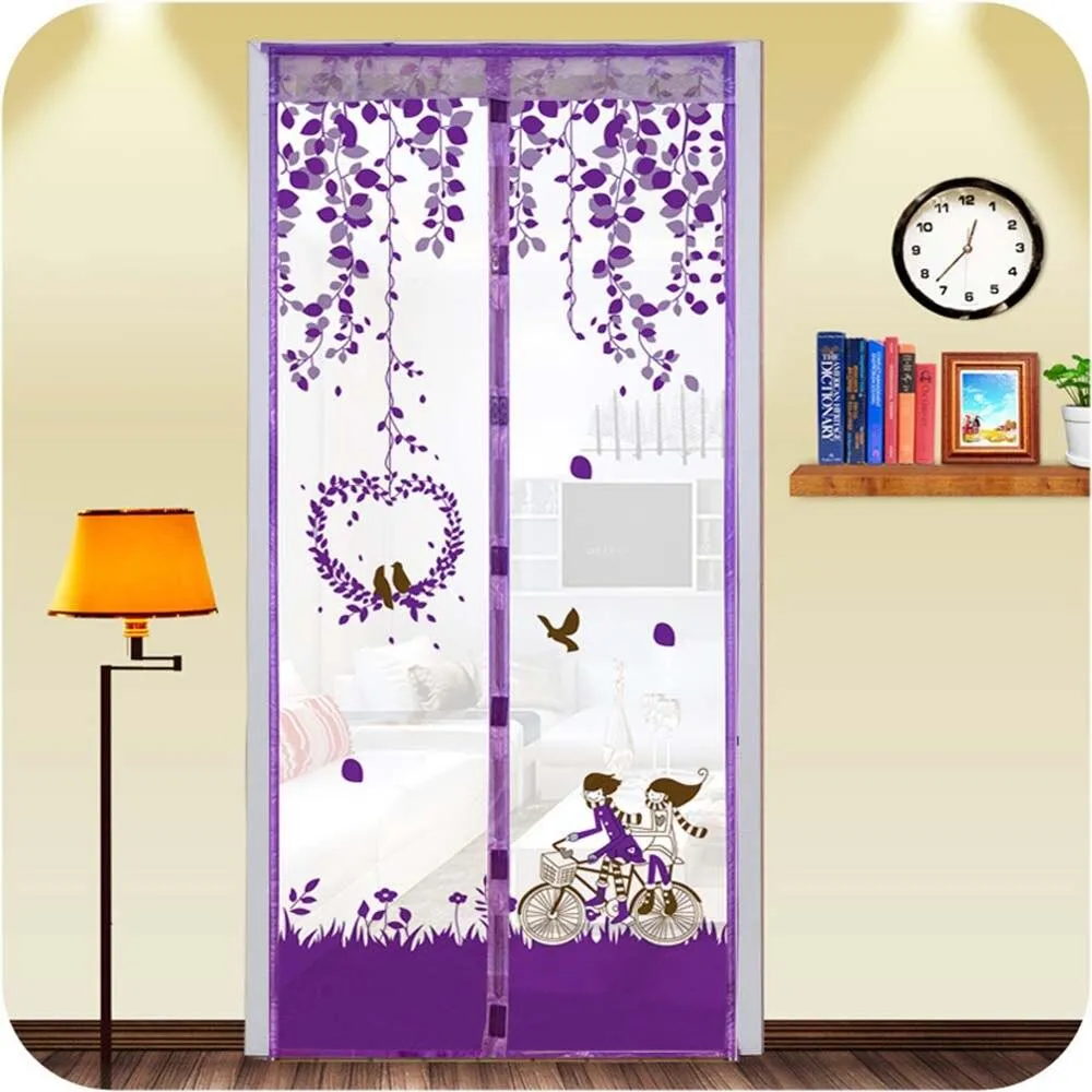 Colorful Magnetic Mesh Screen Doorway Mosquito Net