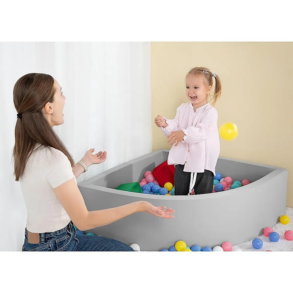 Corner Ball Pit Playpen Enclosure Grey