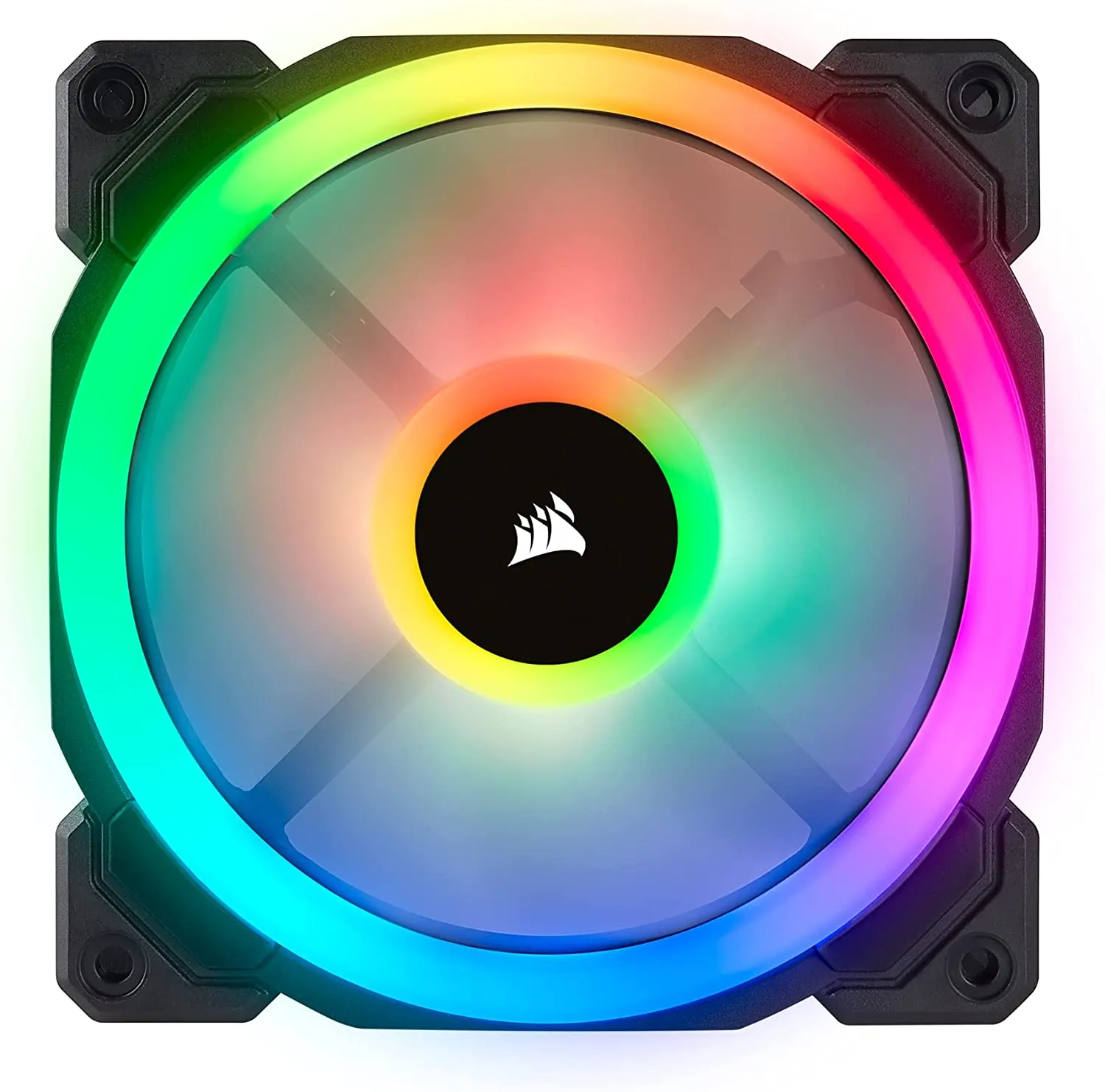 Corsair LL120 12cm PWM RGB Case Fan, 16 LED RGB Dual Light Loop, Hydraulic Bearing, Single Fan Expansion Pack, 120mm Case Fan