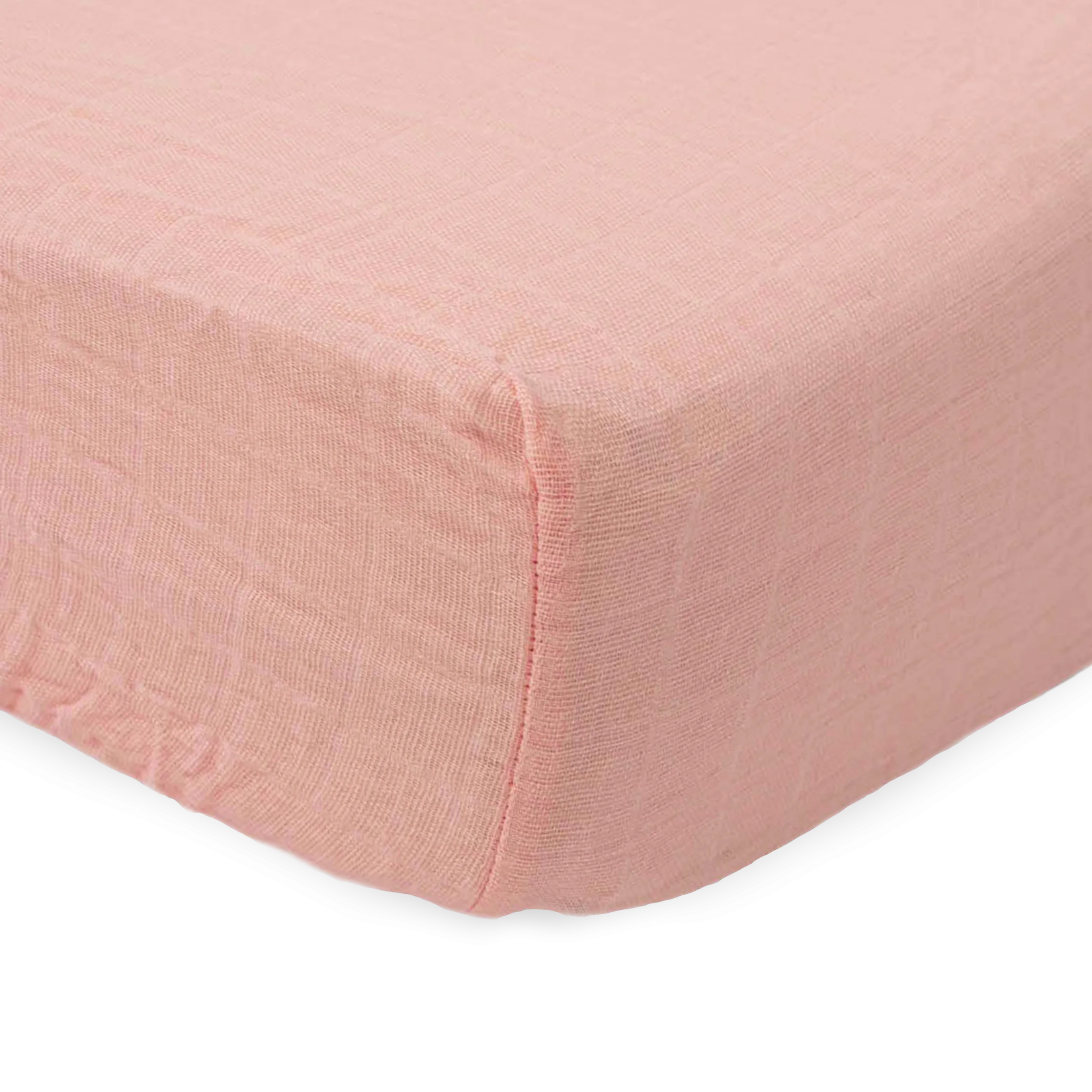 Cotton Muslin Crib Sheet - Rose Petal