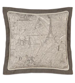 Daphne Parisian Cotton Throw Pillow Cover 18x18