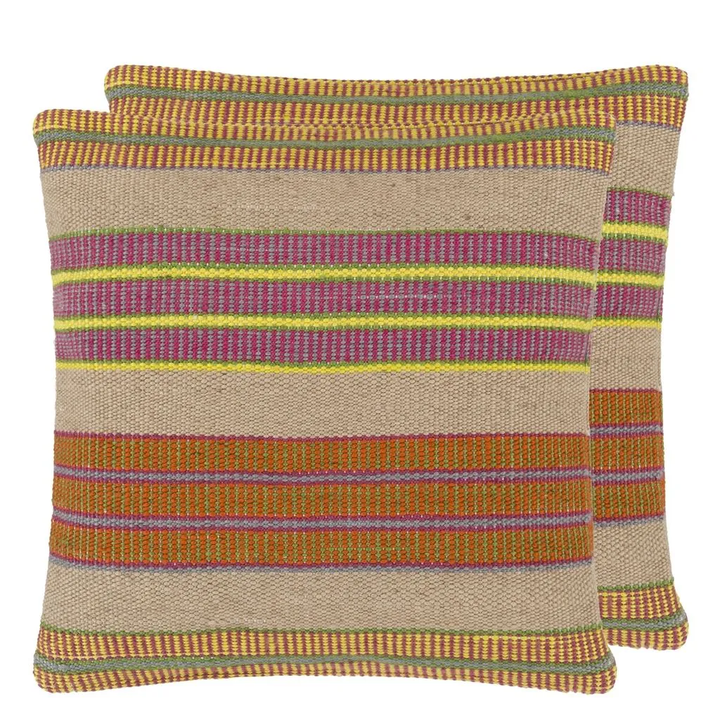 Designers Guild Mahakam Coral Outdoor Decorative Pillow