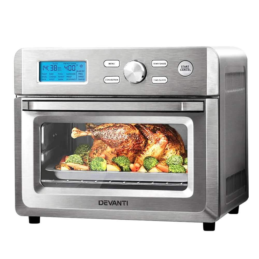 Devanti 20L Air Fryer Convection Oven LCD Fryers Kitchen Cooker Accessories