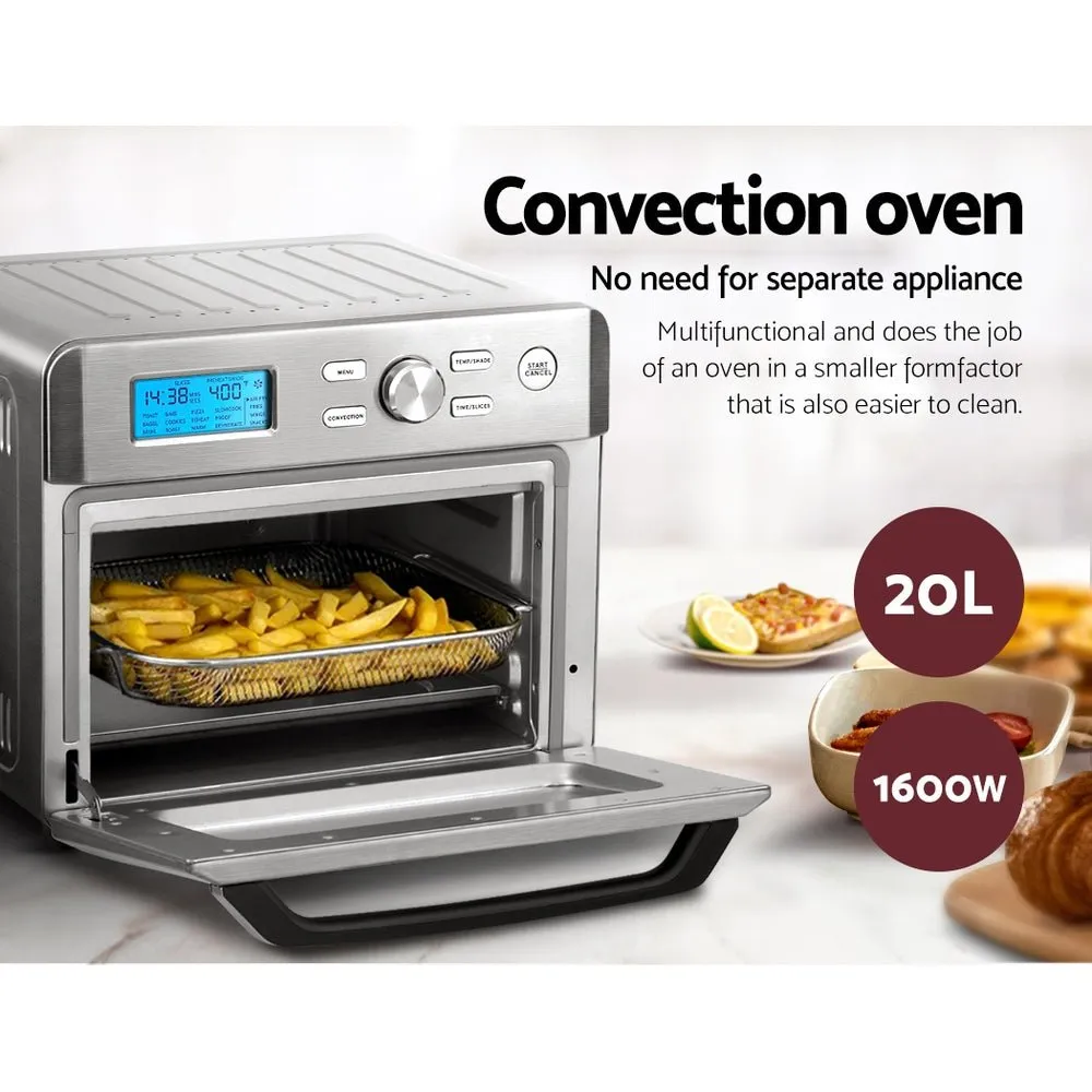 Devanti 20L Air Fryer Convection Oven LCD Fryers Kitchen Cooker Accessories