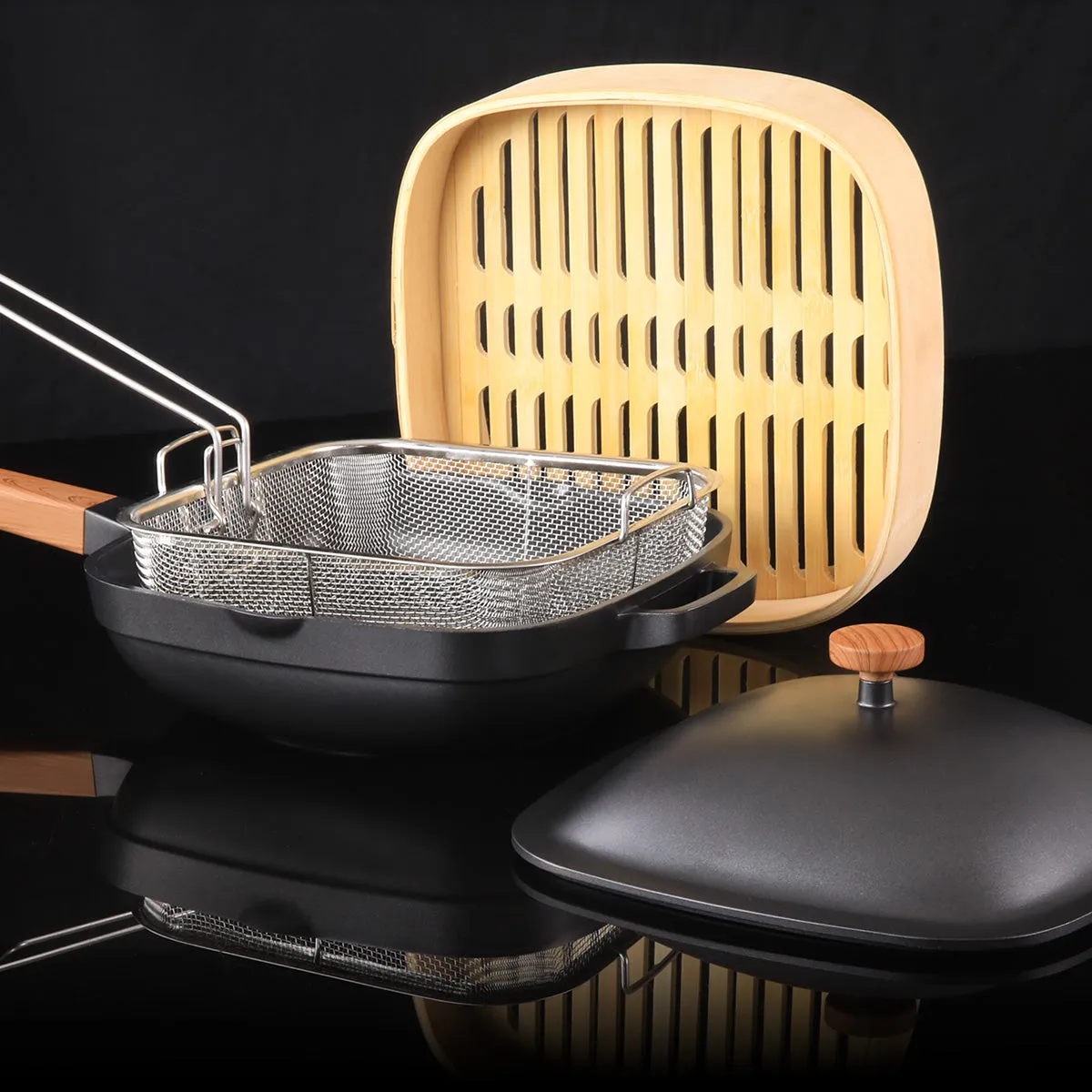 Diamond Earth® Fusion XL All-in-one Pan & Pot 4pc Set Buy 1 Get 1 FREE