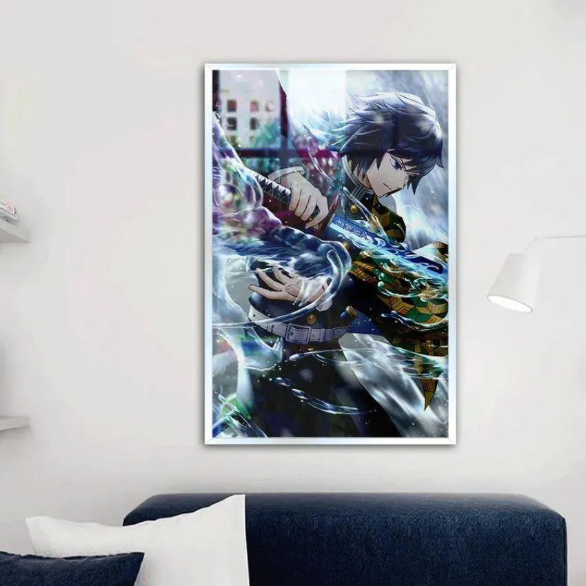 Dynamic Demon Slayer Characters Canvas Wall Painting