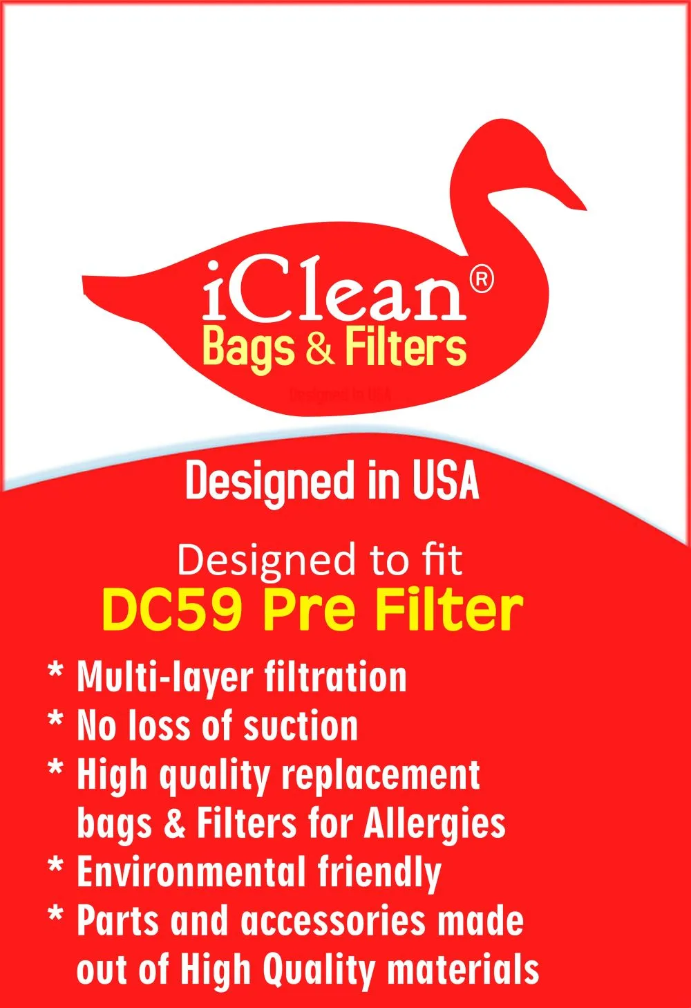 Dyson DC59  Pre Filter By iClean Vacuums