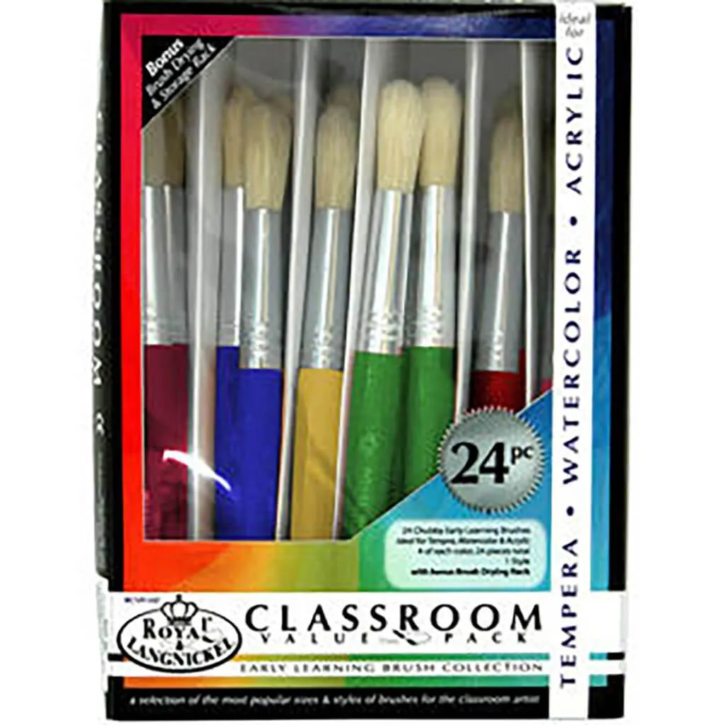 Early Learning Round and Flat Chubby Brush Set