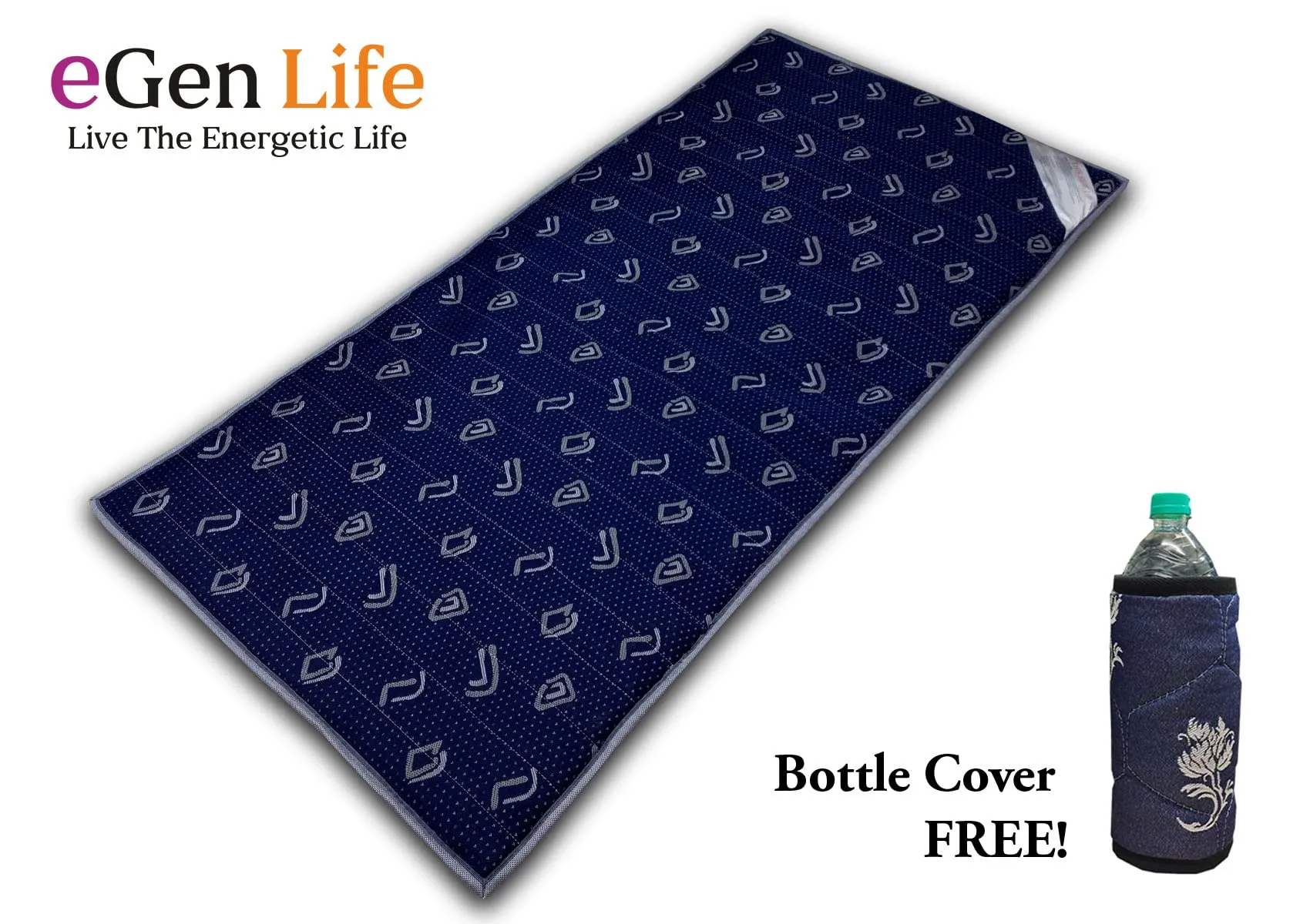 eGen Life® Premium Plus Bio Magnetic Mattress Topper/Pad | 6 x 3 feet | Magnetic Therapy | 240 GSM Knitted Jacquard Fabric | Magnetic Bottle Cover Free!