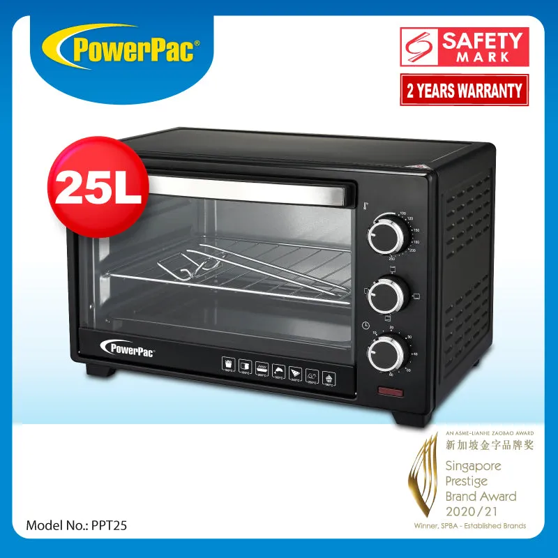 Electric Oven 25L with 1 sets of baking tray and grill and heating selector (PPT25)