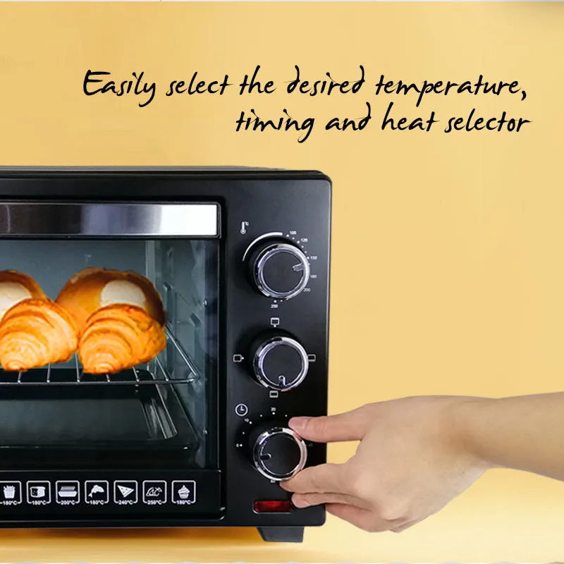 Electric Oven 25L with 1 sets of baking tray and grill and heating selector (PPT25)