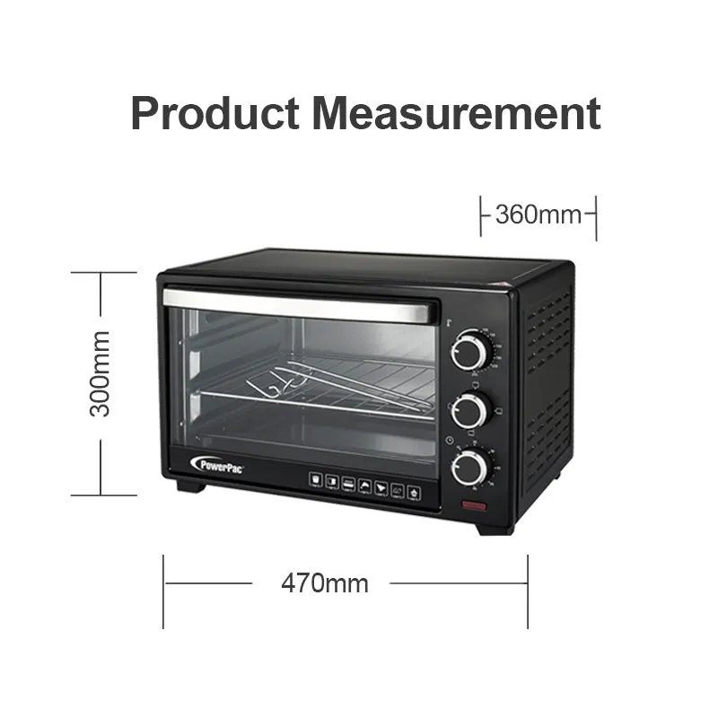 Electric Oven 25L with 1 sets of baking tray and grill and heating selector (PPT25)