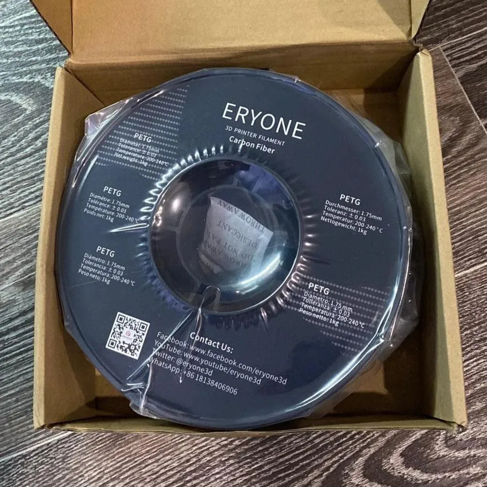 ERYONE PETG or PLA Carbon Fiber Filament: Ideal for Strong Lightweight Prints