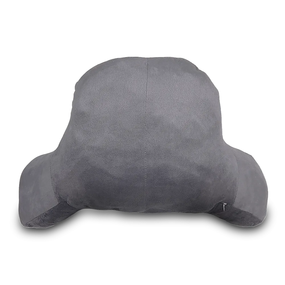 Extra Large Ergonomic Reading Pillow, Dark Grey, Randy and Travis