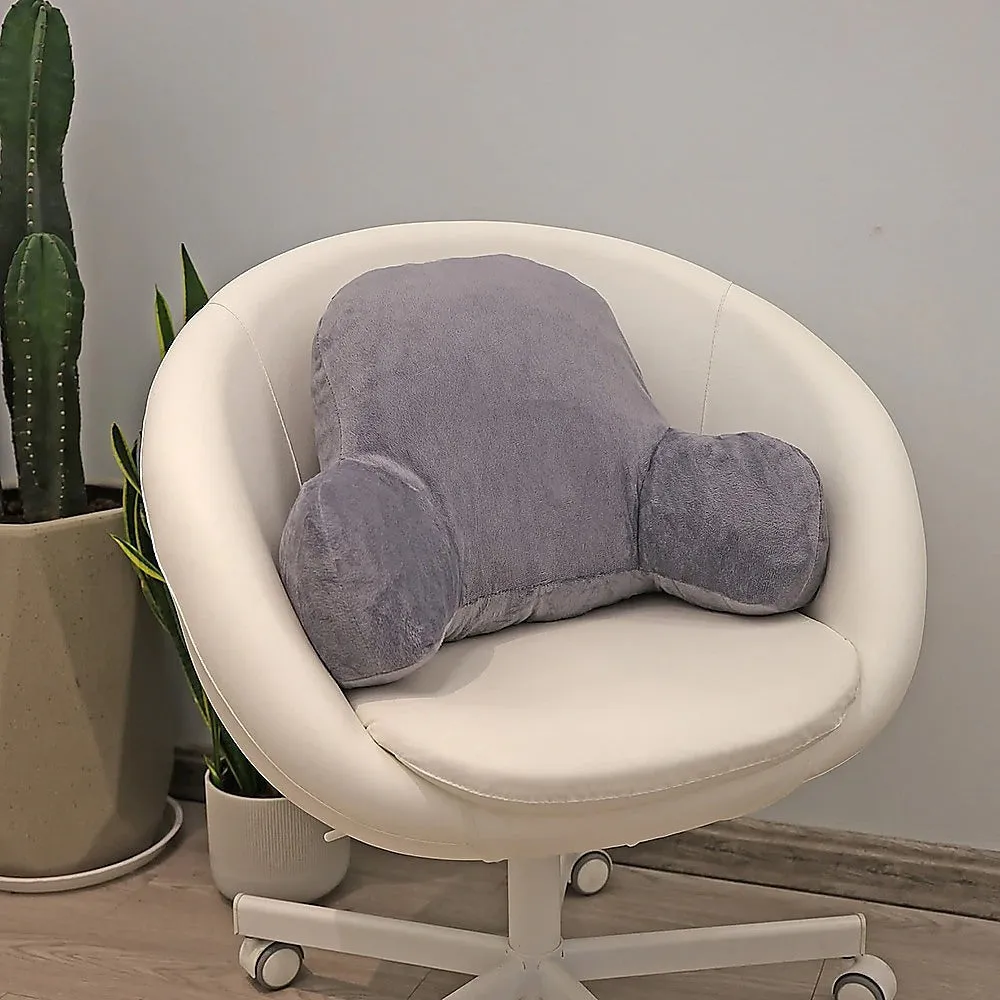 Extra Large Ergonomic Reading Pillow, Dark Grey, Randy and Travis