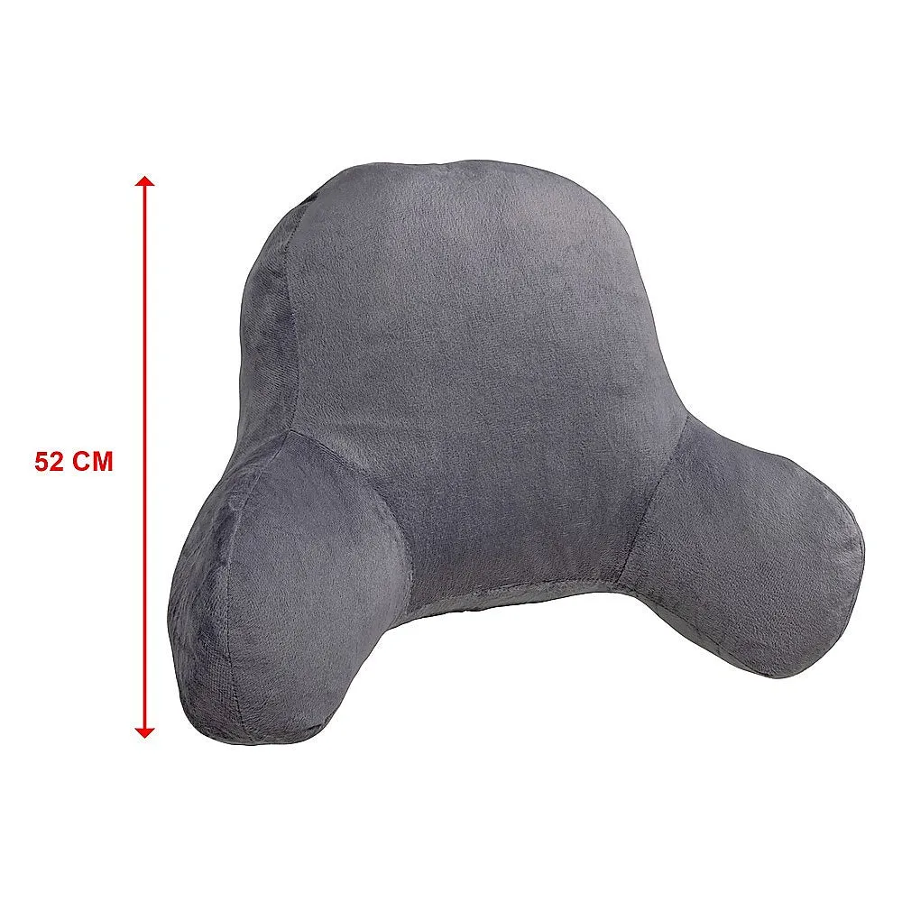 Extra Large Ergonomic Reading Pillow, Dark Grey, Randy and Travis