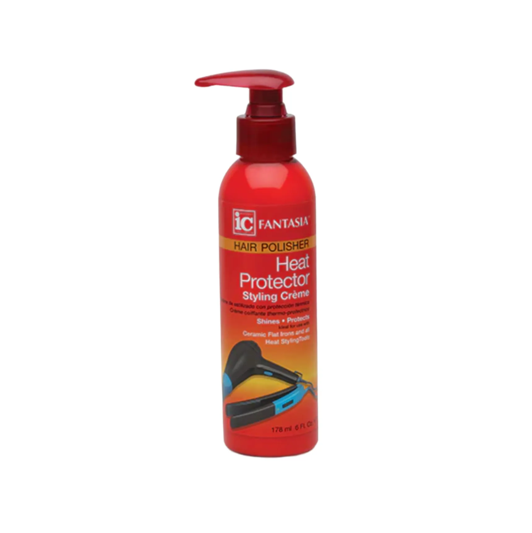 Fantasia IC Hair Polisher Heat Protector Styling Créme Pump 6oz