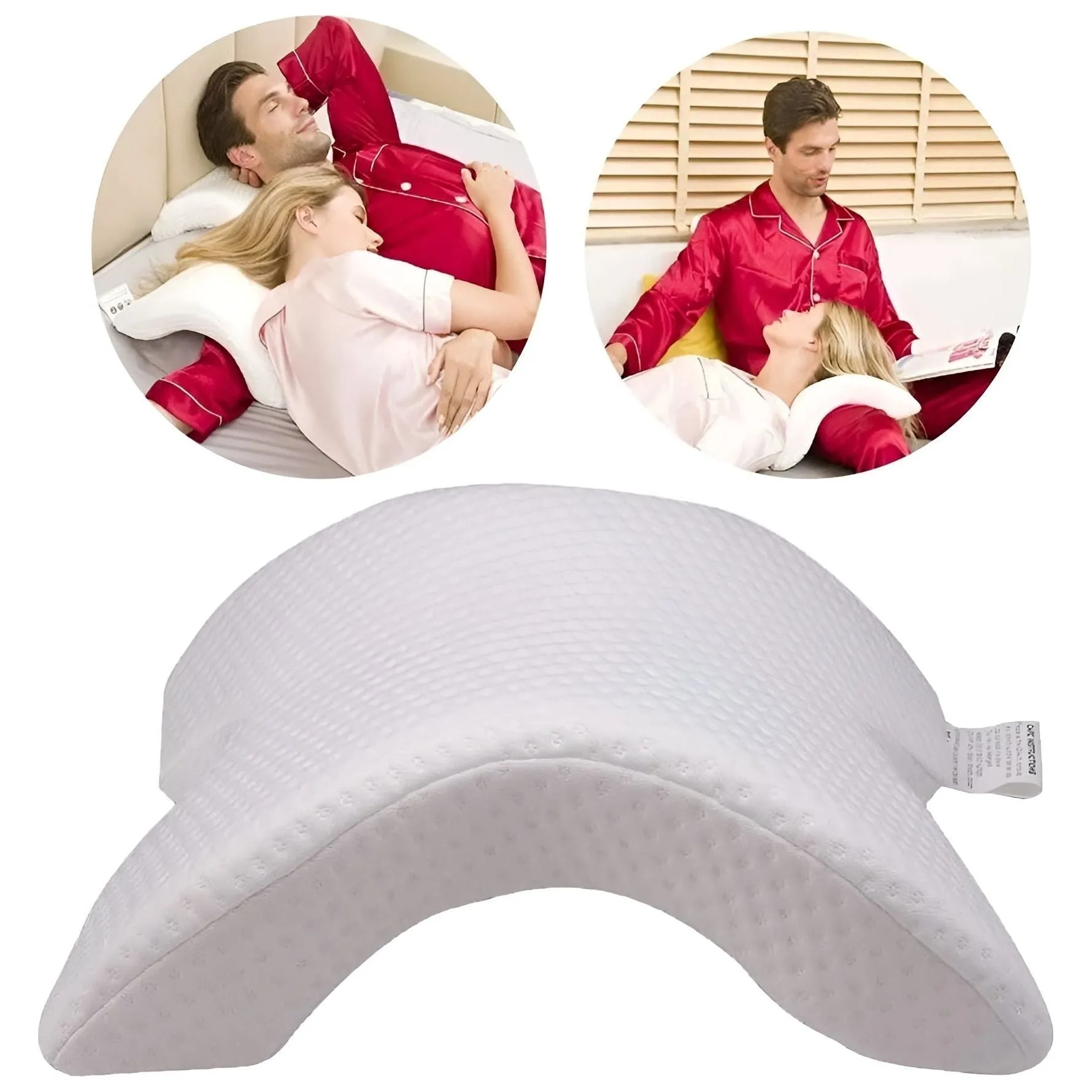 FeatherDream Pillow - Geschwungenes U-förmiges Orthopädisches Memory-Schaum-Handkissen