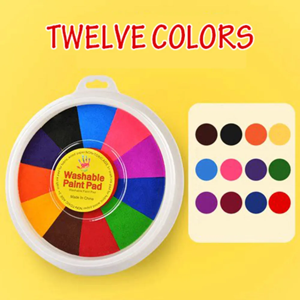 Finger Print Mud Non-toxic Washable Pigment6 Pcs Ink Pads - 6 Colors Stamp Pads