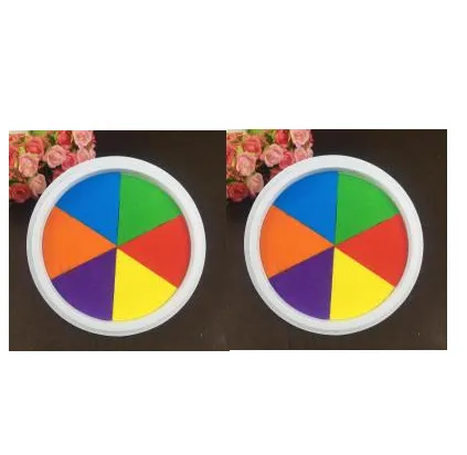 Finger Print Mud Non-toxic Washable Pigment6 Pcs Ink Pads - 6 Colors Stamp Pads