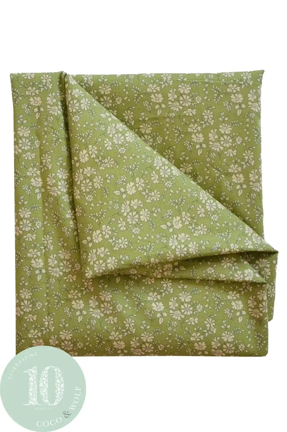 Flat Top Sheet Made With Liberty Fabric CAPEL PISTACHIO