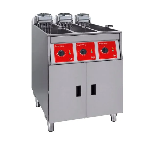 FriFri Super Easy 633 Electric Free-standing Fryer Triple Tank Triple Basket with Filtration 3x7.5kW Single Phase - HS074-1PH