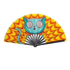 GloFX Festival Folding Fan - Trippy Kitty