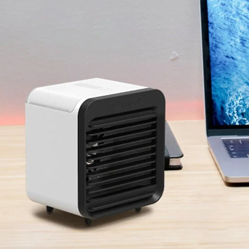 Green Water-Cooled Air Cooler Humidifier USb Portable Desktop Mini Fan Fa0278