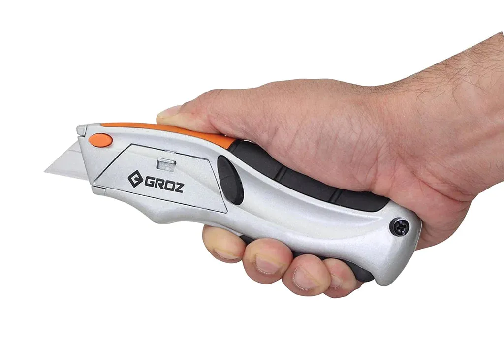 Groz Heavy Duty Retractable Utility Knife