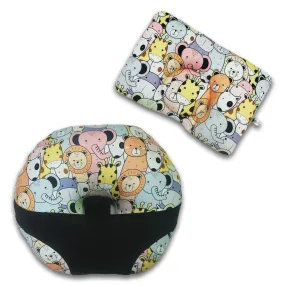 Happy Zoo Feeding and Head Shaping Pillow- Combo Set