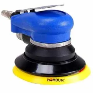 Homdum 125 mm pneumatic random orbital sander air orbital palm sander 5 inch Attached Loop Backing Pad with dust collecting hose and bag