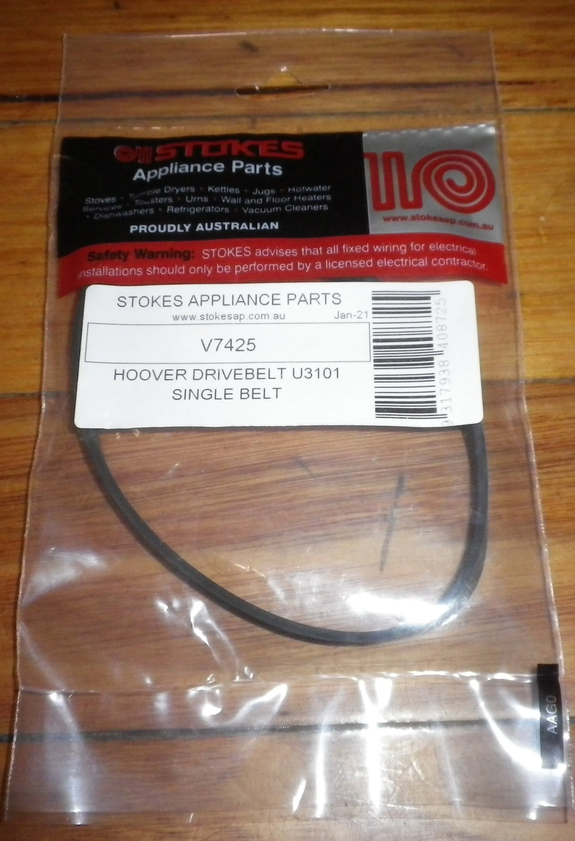 Hoover Concept U3101 Vacuum Cleaner Drive Belt - Part # V7425