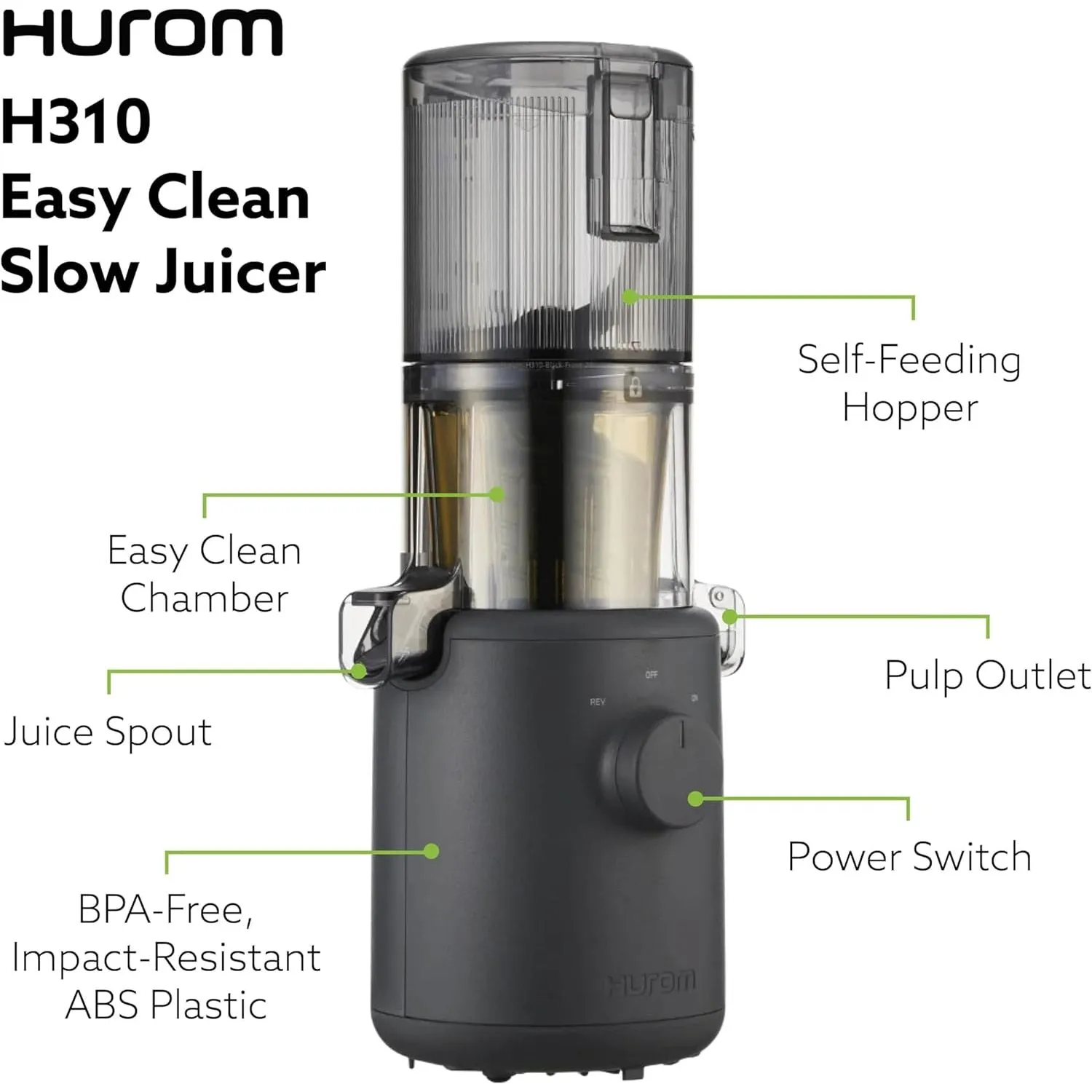 Hurom Personal Self Feeding Slow Masticating Juicer