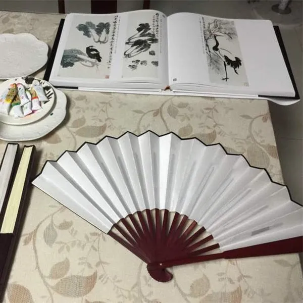 Japanese Silk Cloth Hand Fan