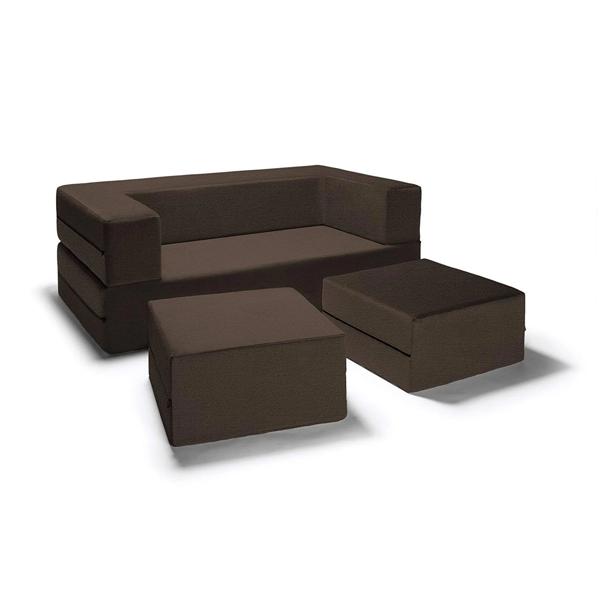 Jaxx Zipline Queen Convertible Sleeper Loveseat and Ottomans