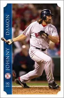 Johnny Damon "World Series Action" Boston Red Sox MLB Action Poster - Costacos 2005