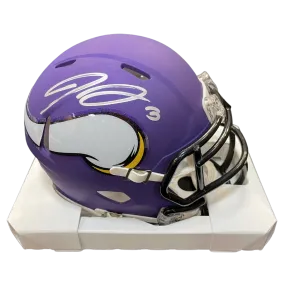 Jordan Addison Autographed Minnesota Vikings Speed Mini Helmet