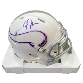 Justin Jefferson Autographed Minnesota Vikings Winter Warrior Mini Helmet