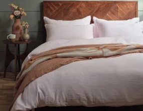 King Size Linen Bedding - Soft Pink