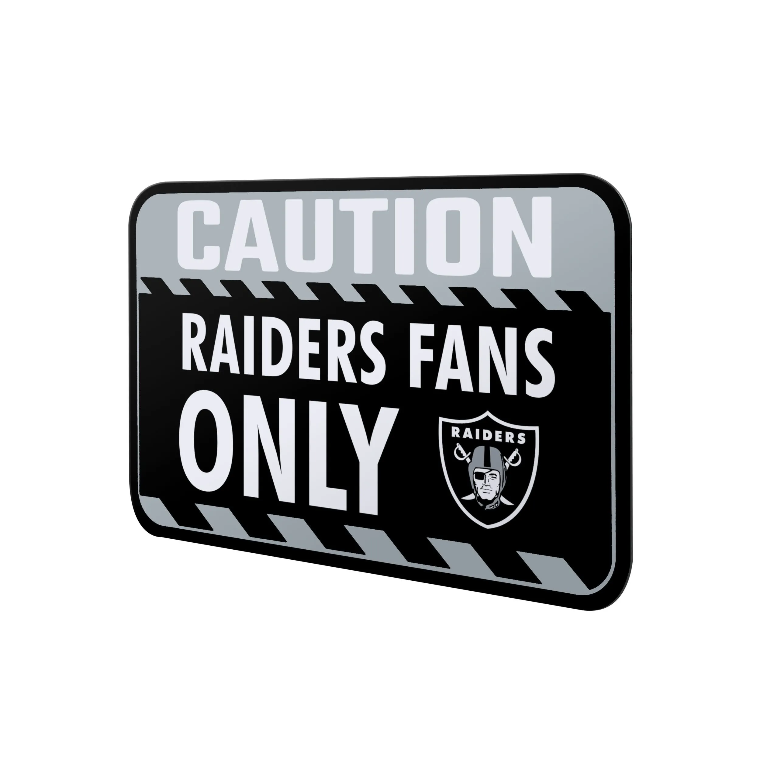 Las Vegas Raiders NFL Caution Sign