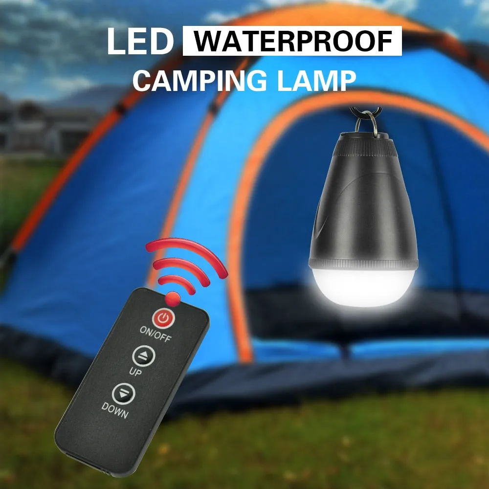 LED Waterproof Camping Lamp - 3 Modes Portable LED Remote Control Lantern